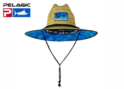 Pelagic Baja Straw Sunhat Blu